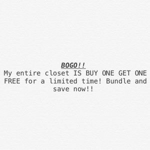 BOGO SALE!